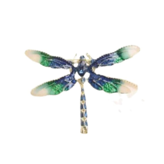 Blue And White Dragonfly Brooch