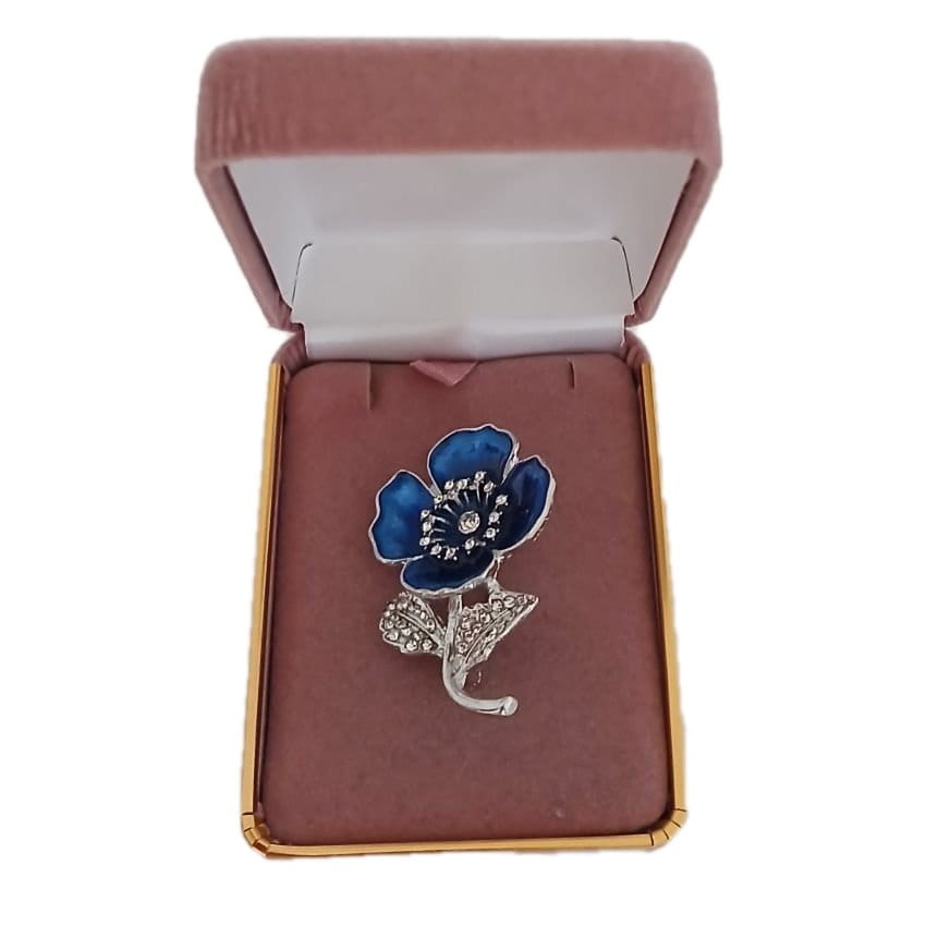 Blue And White Flower Brooch(2)