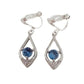 Blue Centre Stone With Cubic Zirconia Surround Earrings