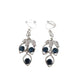 Blue Chandelier Drop Clip On Earrings