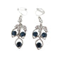 Blue Chandelier Drop Clip On Earrings