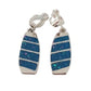 Blue Shimmer Clip On Earrings