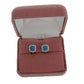 Blue Stud Small Clip On Earrings