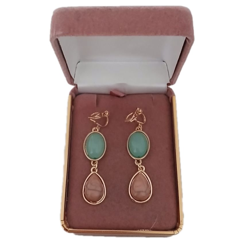 Boho Multi Colour Clip On Earrings(2)