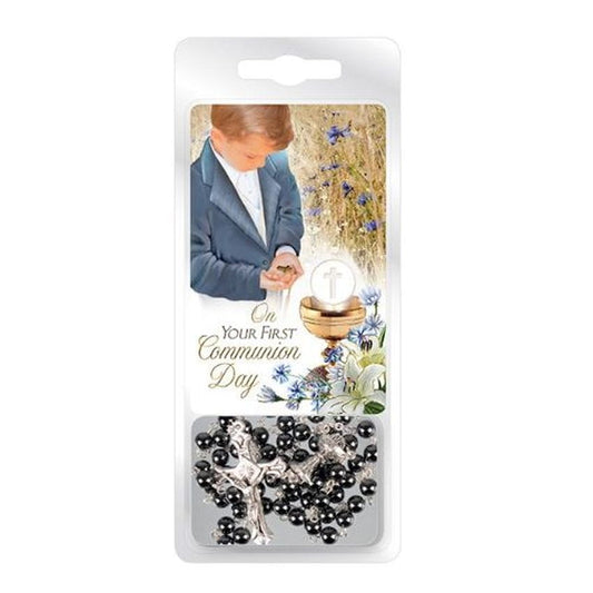 Boys Communion Rosary Beads