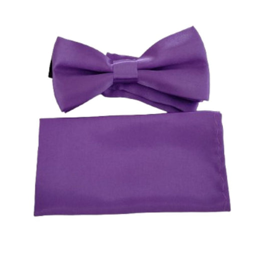 Bright Purple Boys Adjustable Dickie Bow Tie Set