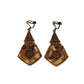 Brown Retro Design Clip On Earrings