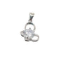 Butterfly Silver Pendant With a Solitaire White Stone Centre