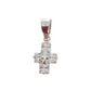CZ Cross Centre Sterling Silver Cross Pendant