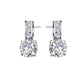 CZ Stone Slight Drop Sterling Silver Earrings