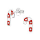 Candy Cane Sterling Silver Kids Earrings