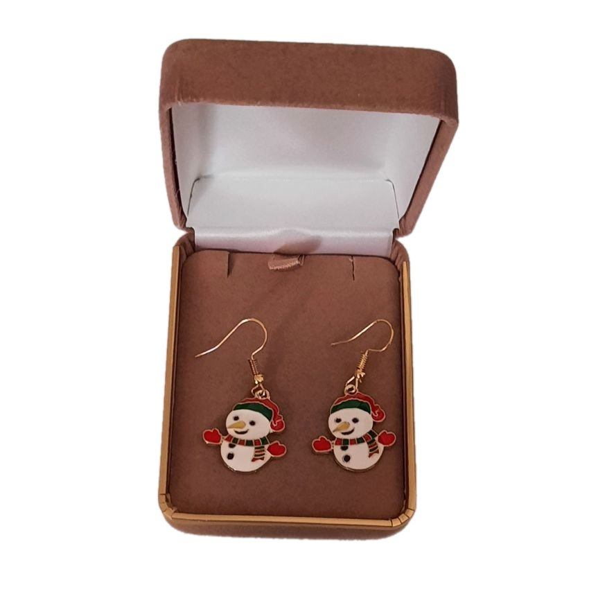 Carrot Nose Snowman Hook Earrings(2)