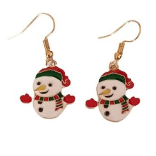 Carrot Nose Snowman Hook Earrings