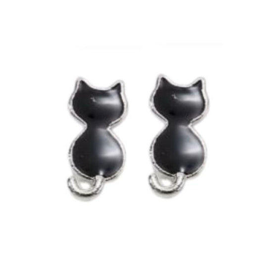 Cat Stud Childrens Clip On Earrings