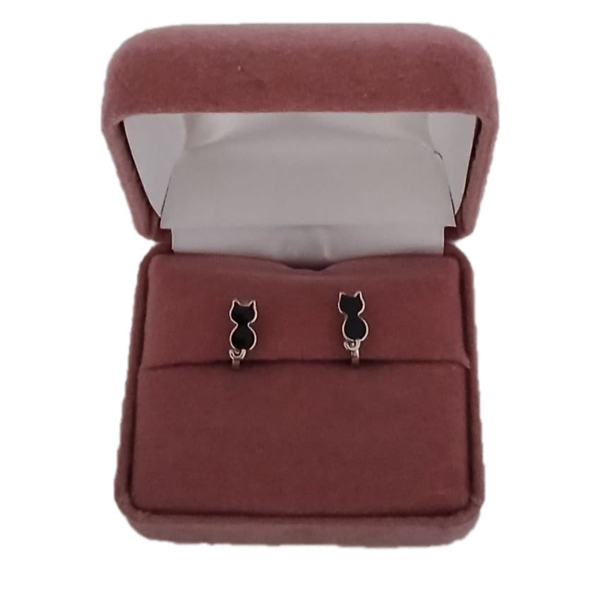 Cat Stud Childrens Clip On Earrings(2)