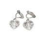 Celtic Cross Heart Clip On Earrings