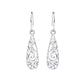 Celtic Scroll Silver Dangly Earrings