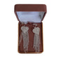 Chain Drop Heart Diamante Clip On Earrings(2)