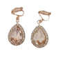 Champagne Gold Clip On Earrings