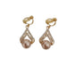 Champagne Pearl Clip On Earrings