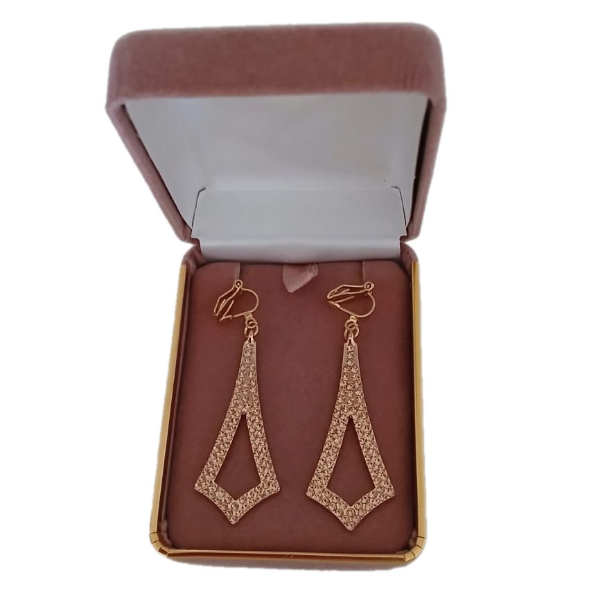 Champagne Rose Gold Clip On Earrings(2)