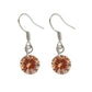Champagne Coloured Small Drop Silver Hook Earrings