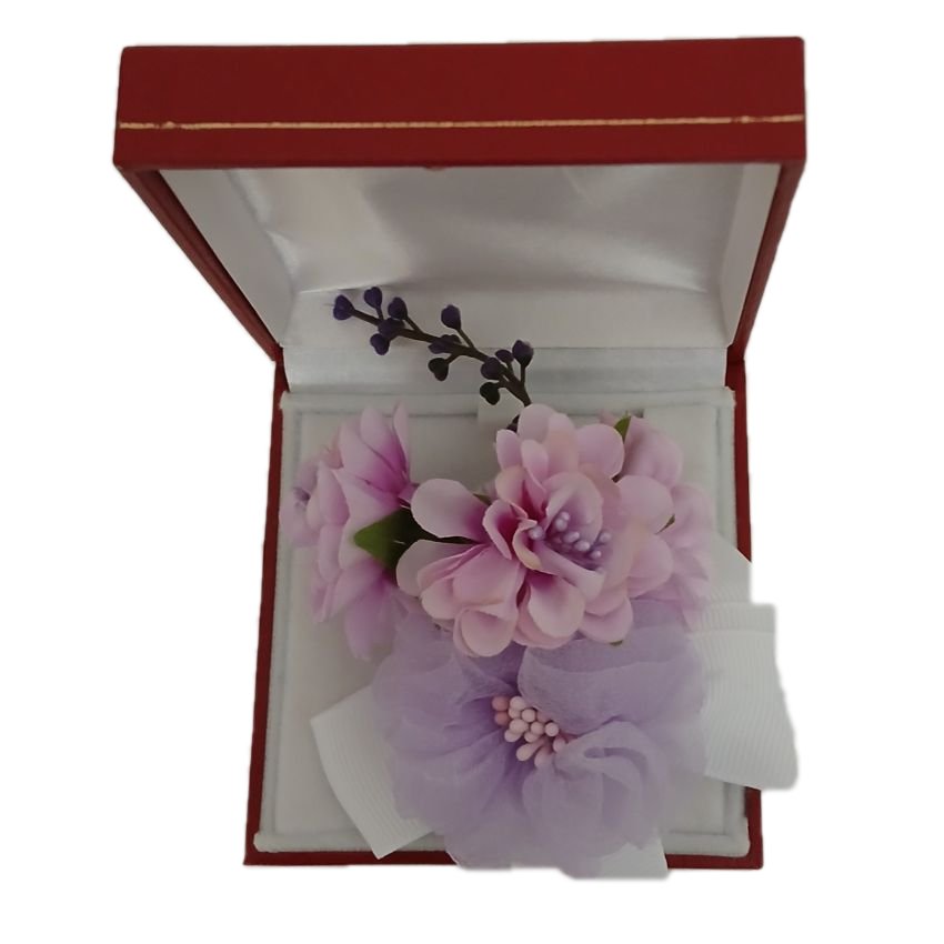 Chiffon Purple Flower Wrist Corsage