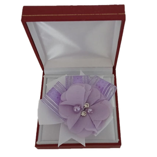 Chiffon Purple Flower Wrist Corsage