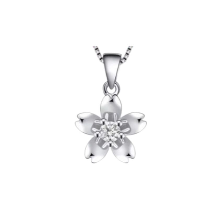 Childrens Small Sterling Silver Flower Pendant