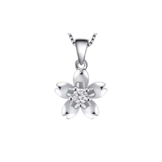Childrens Small Sterling Silver Flower Pendant
