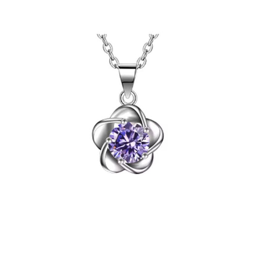 Childrens Small Sterling Silver Flower Pendant
