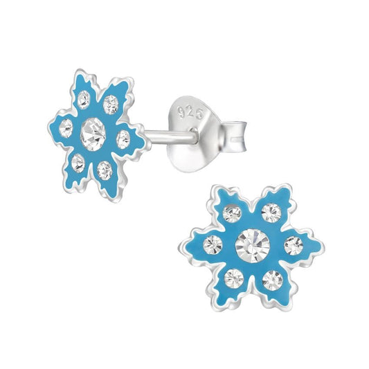 Childs Snowflake Sterling Silver  Earrings