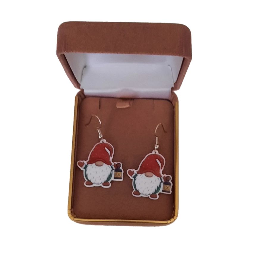 Christmas Gnome Dangly Earrings(2)