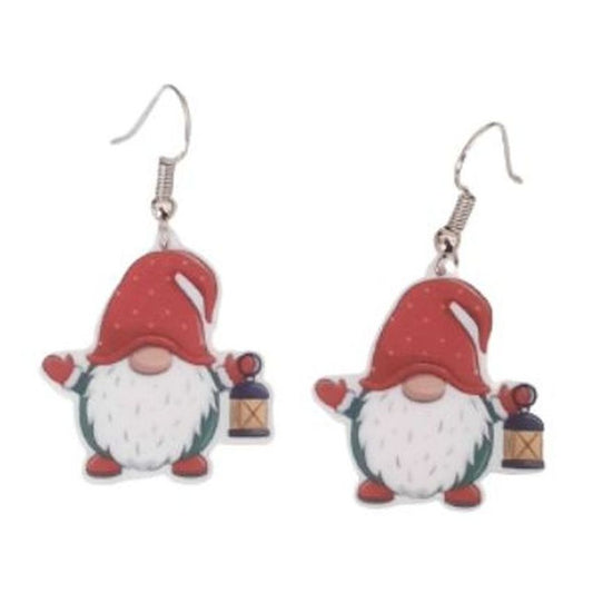 Christmas Gnome Dangly Earrings