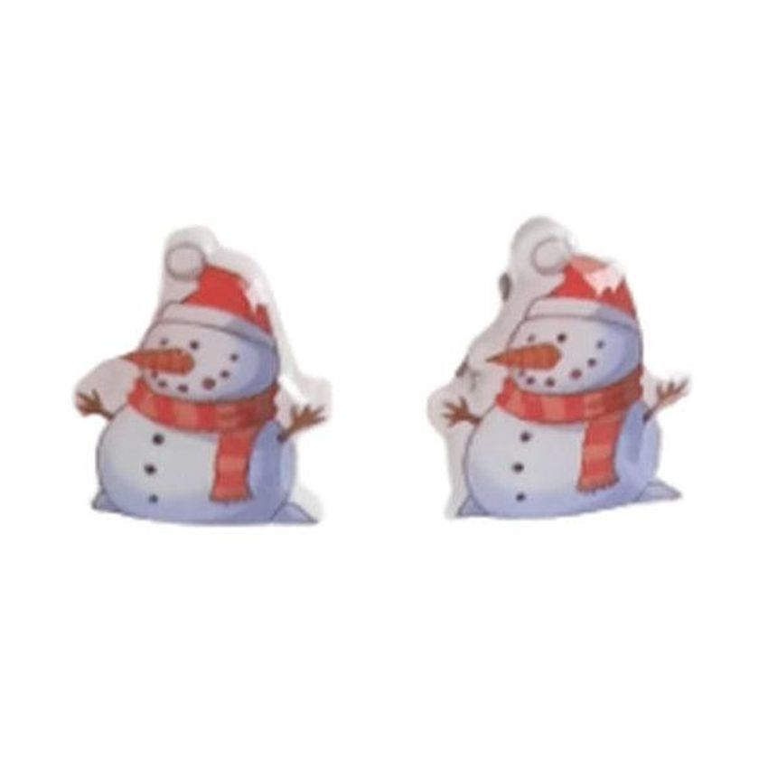 Christmas Snowman Acrylic Earrings