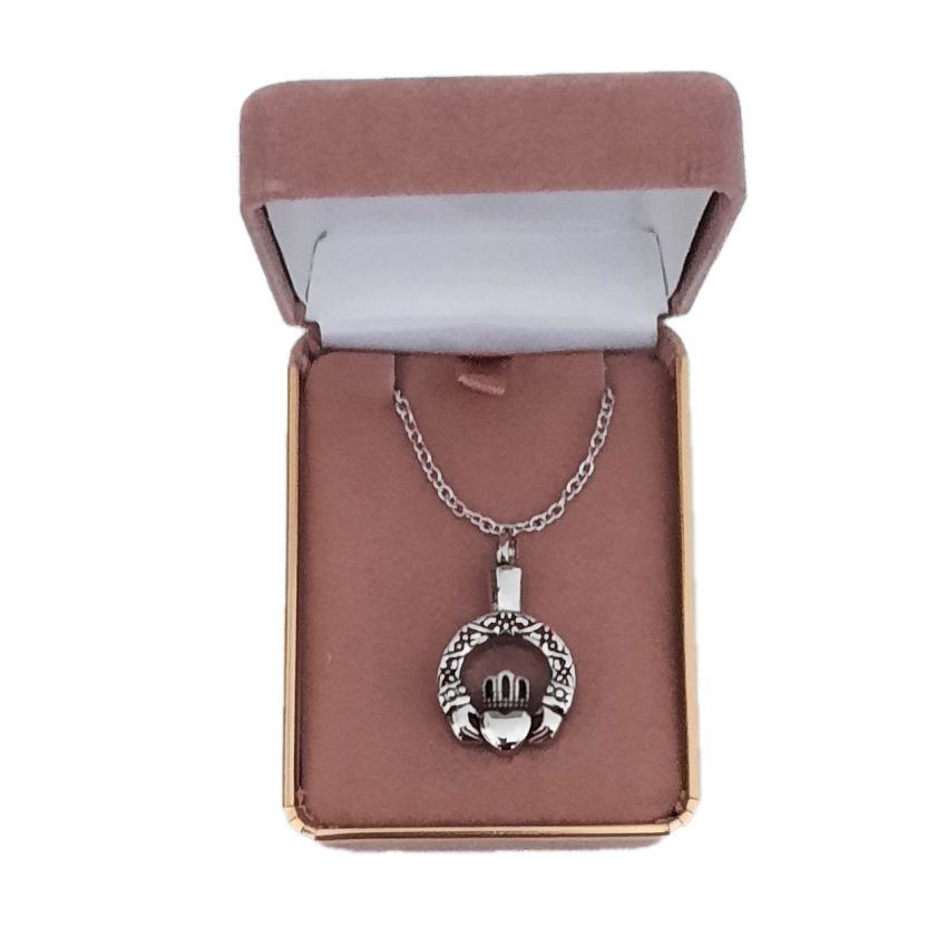 Claddagh Memorial Cremation Ashes Pendant(2)