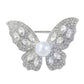 Clear Butterfly Brooch Set With Diamante Stones