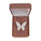 Clear Butterfly Brooch Set With Diamante Stones