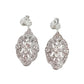 Clear Cushion Diamante Clip On Earrings