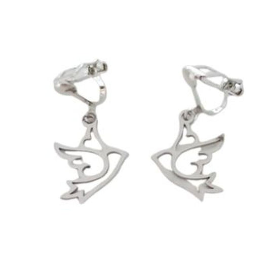 Clip On Confirmation Dove Earrings