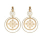 Large Light Filigree Gold Clip On Earrings