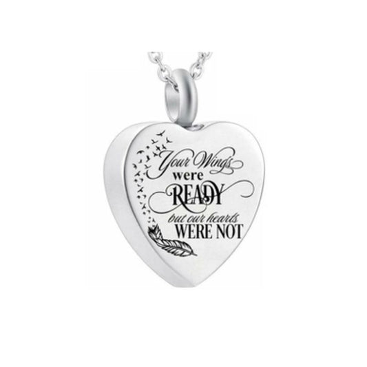 Your Wings Were Ready Ashes Cremation Memory Locket
