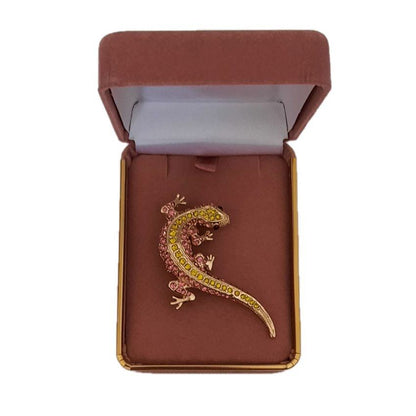 Coloured Diamante Lizard Brooch(2)