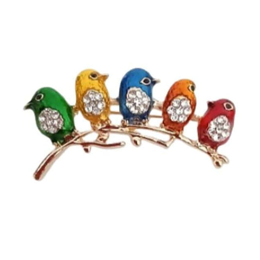 Colourful Birds Ladies Brooch