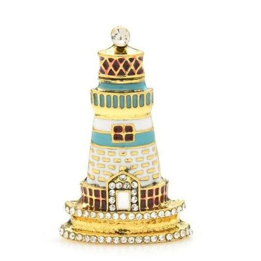 Colourful Lighthouse Brooch