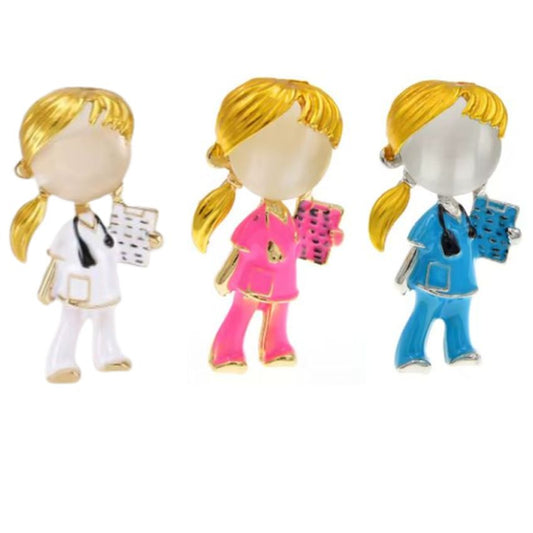 Colourful Nurse Fashion Brooch