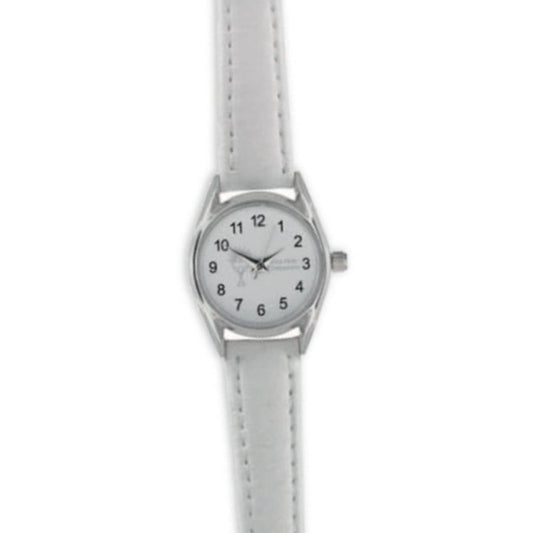 Communion Watch With A Plain Face on a White Strap