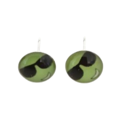Cool Dude Sunglasses Sterling Silver Stud Earrings