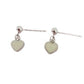 Cream Heart Sterling Silver Earrings