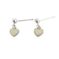 Cream Heart Sterling Silver Earrings